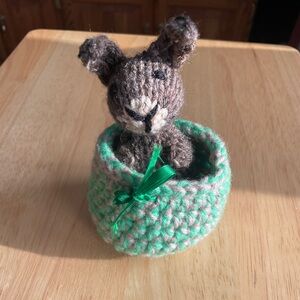 Handmade 2 pc. Bunny in a basket 🐇
